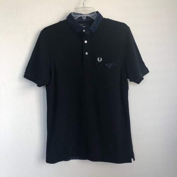 Fred Perry Slim Fit Pocket Short Sleeve Polo Shirt - Picture 2 of 5